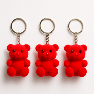 Red Teddy Bear Keychain